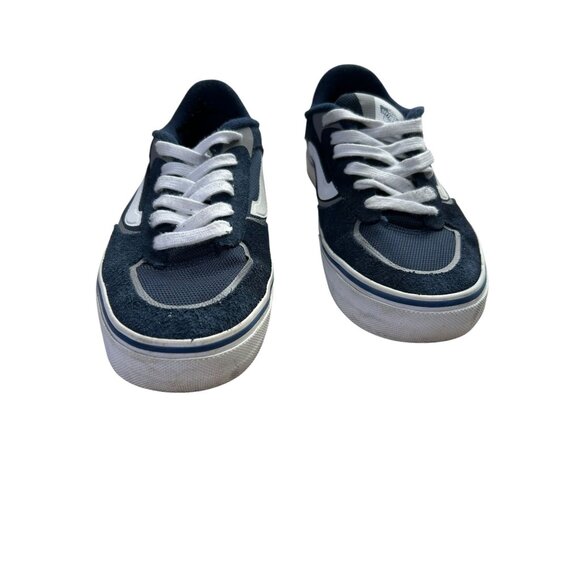 VANS Pro Skate Shoes Sneakers Blue Suede White Mens Sz 7.5 Low Top Lace Up - Picture 2 of 16